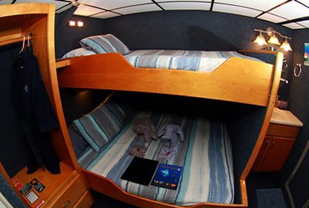 Double Stateroom with double bed aboard Palau Aggressor II