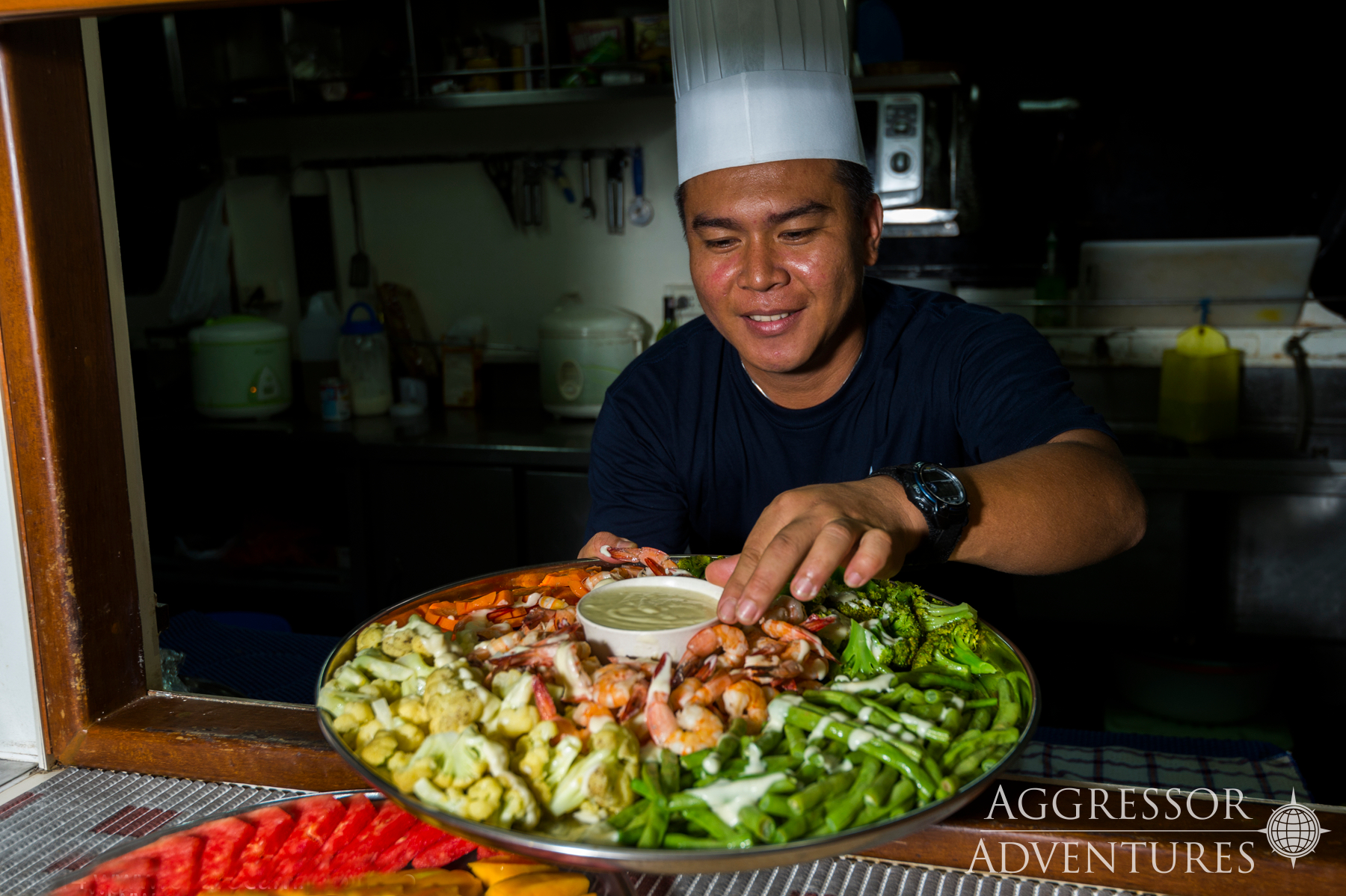 delicious meals prepared by the yacht's chef aboard Raja Ampat Aggressor