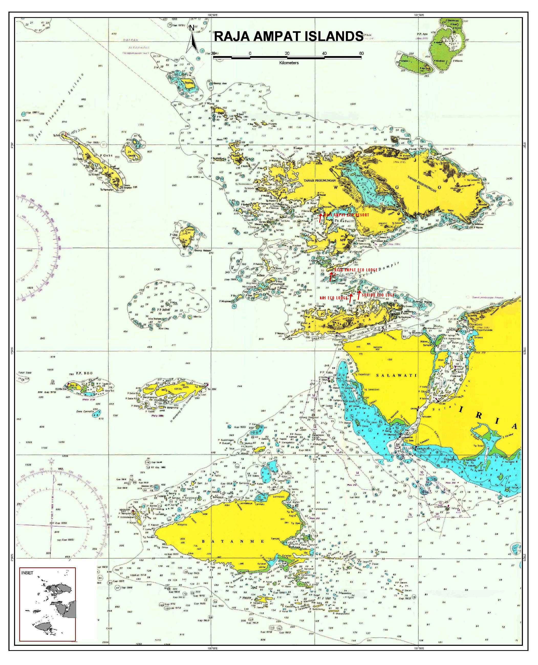 Map of Raja Ampat